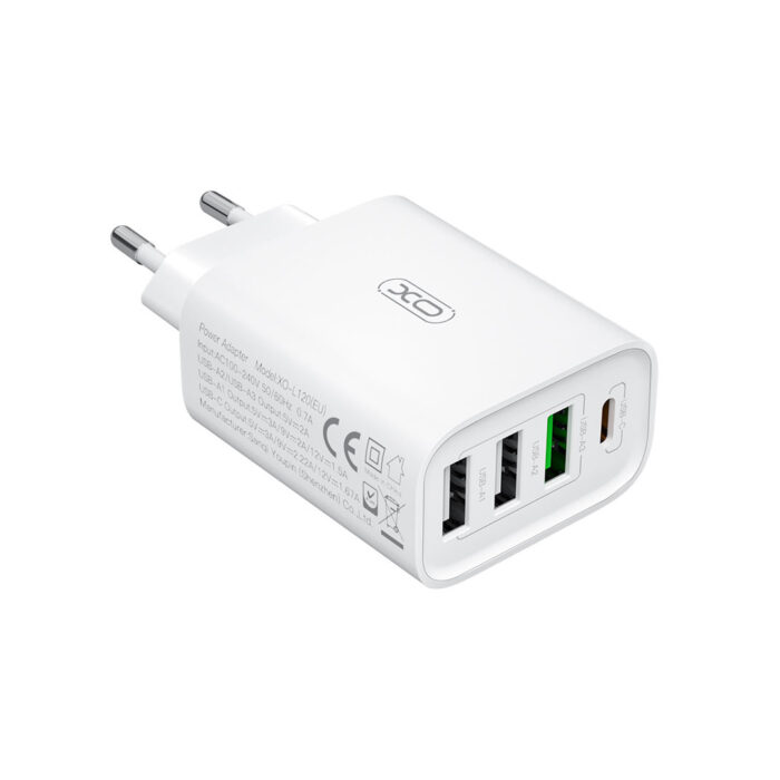 XO L120 (EU) multi port fast charging charger (USB-C 20W/USB-A 18W) - Image 4