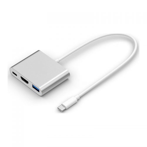 Powertech Αντάπτορας Type C σε USB 3, Type C και HDMI