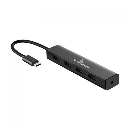 POWERTECH USB Type-C σε USB 3.0V HUB, 4 Port