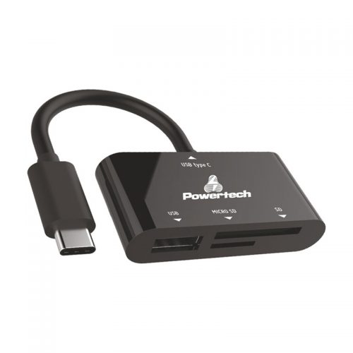 PT Card Reader USB Type-C, SD, Micro SD, USB Μαύρο