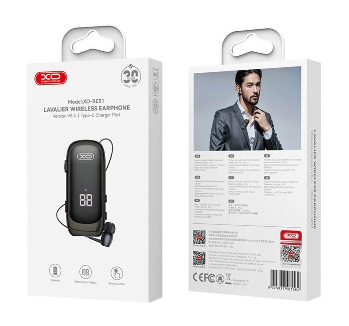 XO BE51 Ψηφιακό Μονοφωνικό Ακουστικό Bluetooth - Image 4