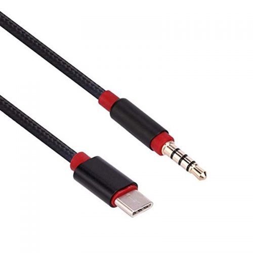 Powertech Καλώδιο USB Type C σε jack 3.5mm 1m με επένδυση στο καλώδιο