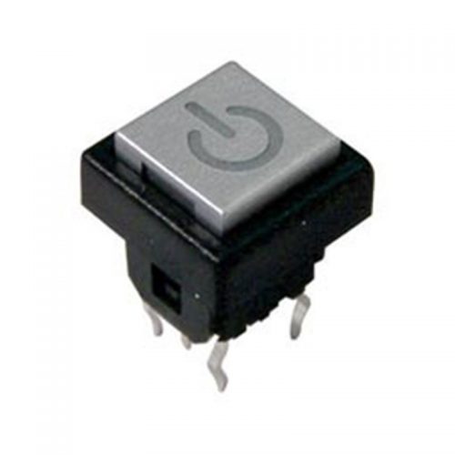 Tact Switch 10×10 10mm 180gF Τετράγωνο Κόκκινο με Led