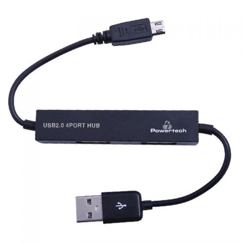 POWERTECH USB 2.0V HUB 4 Port με OTG καλώδιο