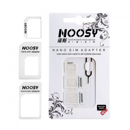 NOOSY Nano SIM & Micro SIM Adapter Set WHITE SIM-002