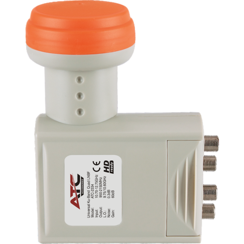 ATC LNB ATC-2334 Τετραπλό Quad (για 4 Δέκτες)