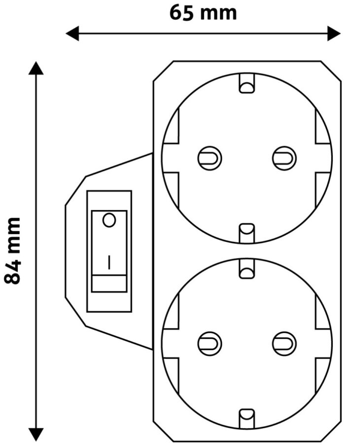 Entac Αντάπτορας Σούκο Σε 2 Σούκο+Διακόπτη  EPAG-2EE-SW - Image 2