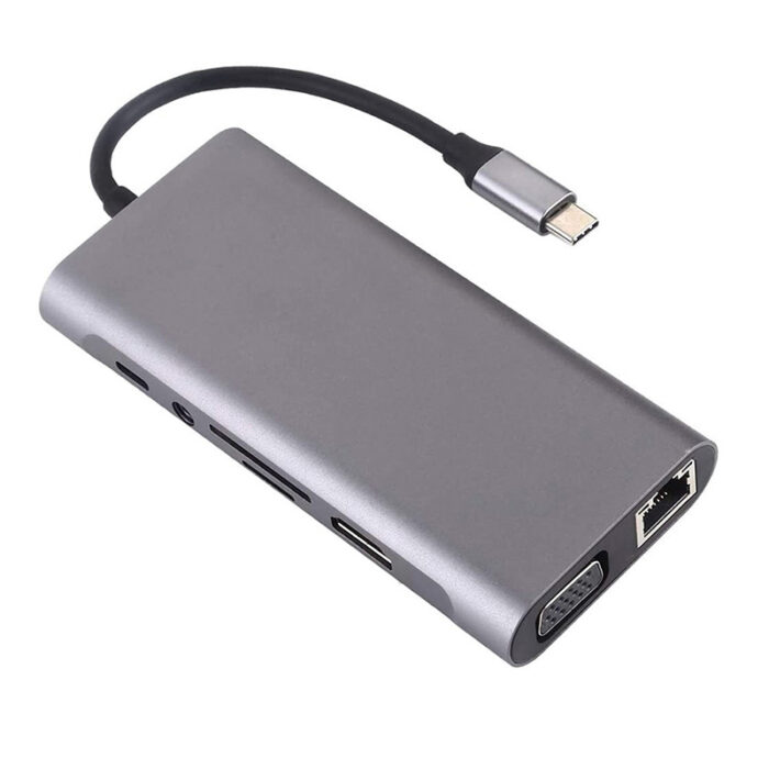Μετατροπέας 11in1 RJ45 USBx4 VGA HDMIPD SD TF Audio - Image 5