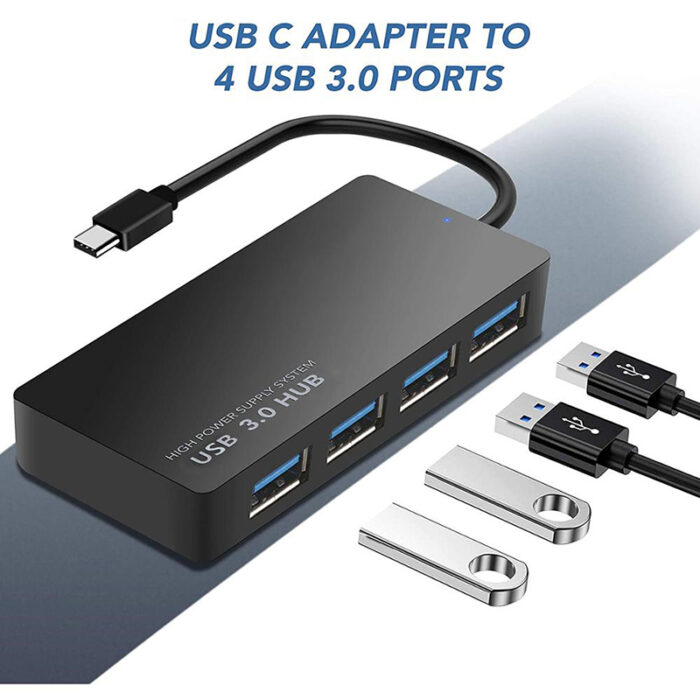 Μετατροπέας USB C Docking Station Hub 4 σε 1 USB 3.1 Type C σε 4 Θύρες USB 3.0 - Image 6