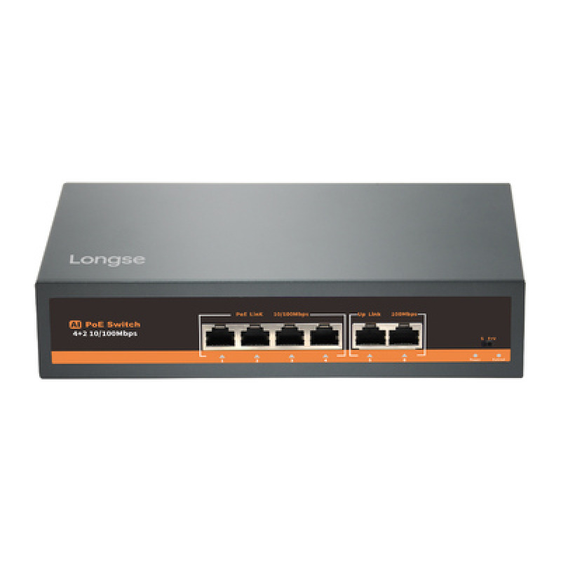 LONGSE PoE switch HT42FA με 4x LAN & 2x WAN θύρες, 10/100Mbps