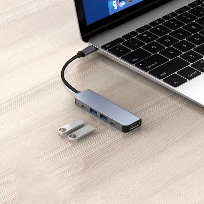 Αντάπτορας 5 σε 1 PD 100W Type-C HDTV USB2.0/3.0 4K 30HZ - Image 3