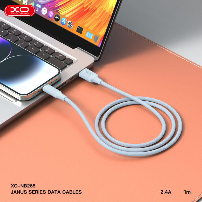 XO NB265 Μινιμαλιστικό Καλώδιο Type-C Μπλε - Image 2