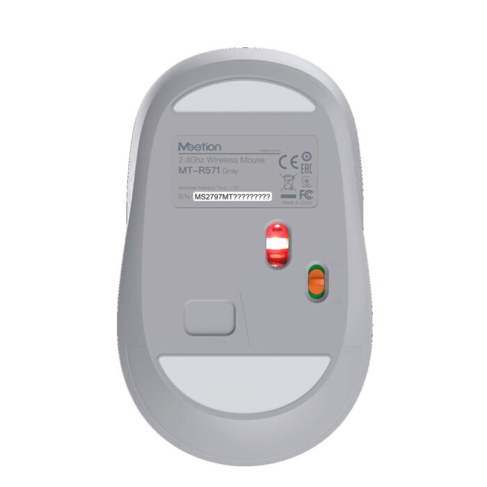 Meetion MT-R571 2.4G Ασύρματο Ποντίκι Λευκό & Γκρι - Image 6