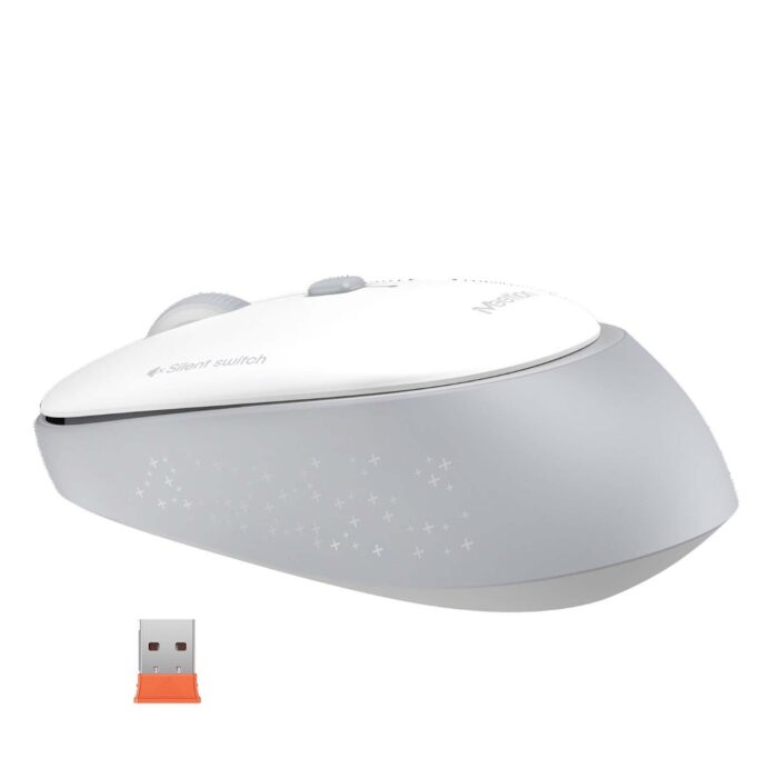 Meetion MT-R571 2.4G Ασύρματο Ποντίκι Λευκό & Γκρι - Image 4