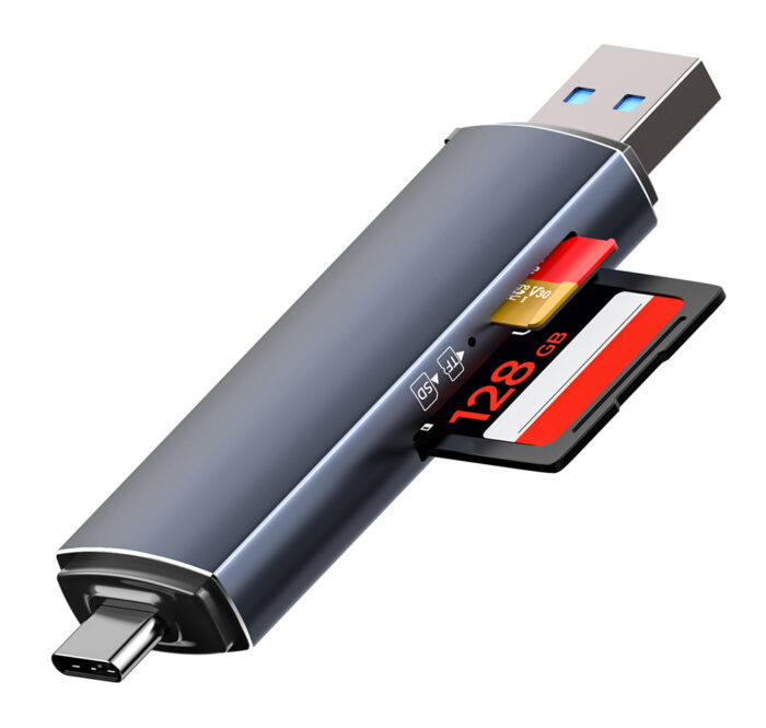 POWERTECH card reader PT-1343 για SD & micro SD, USB 3.2, 5Gbps, γκρι - Image 4