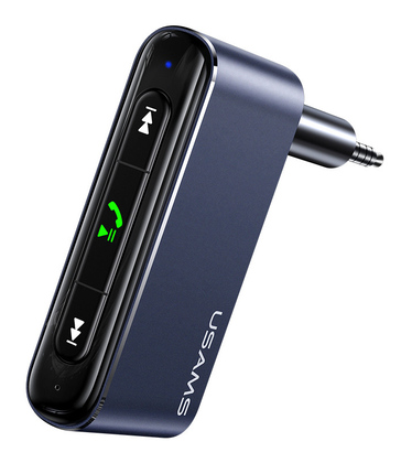 USAMS ασύρματο audio receiver US-SJ519 με μικρόφωνο, Bluetooth 5.0, γκρι