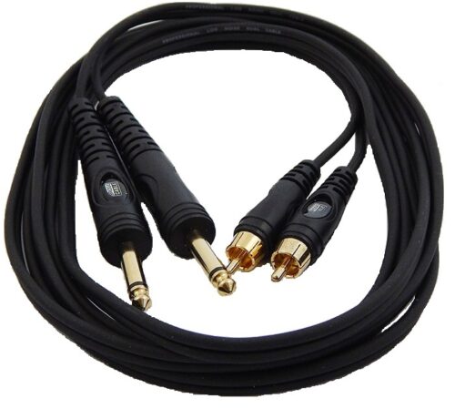 TPC-014A ΚΑΛΩΔΙΟ 2 ΚΑΡΦΙΑ ΑΡΣENIKA 6,3mm - 2 RCA ΑΡΣΕΝΙΚΑ 3,0m