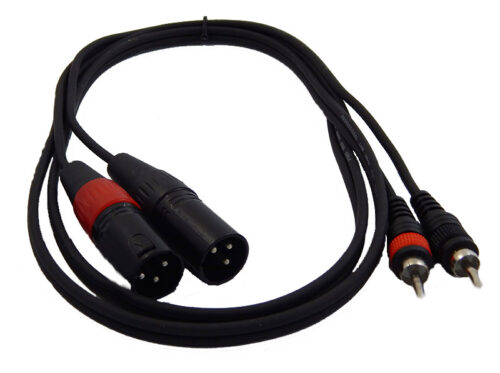 TPC-020 ΚΑΛΩΔΙΟ 2 RCA ΑΡΣΕΝΙΚΑ - 2 XLR ΑΡΣΕΝΙΚΑ 1,5m