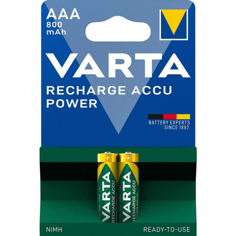 Varta Επαναφορτιζόμενη R2U AAA 800mAh (2τμχ)
