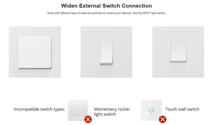 SONOFF smart διακόπτης ZBMINI, ZigBee 3.0, λευκός - Image 3